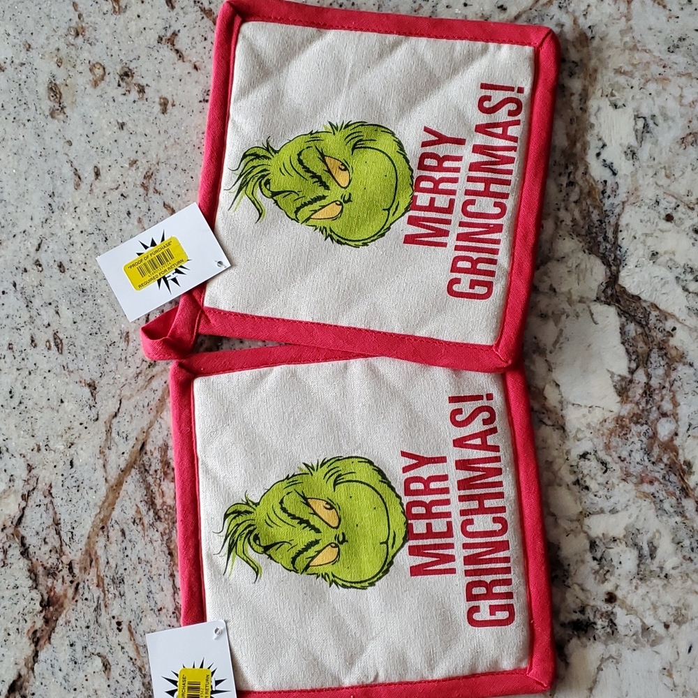 Merry Grinchmas Pot Holders